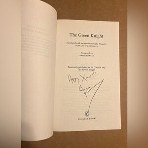 SIGNED DAVID LOWERY - The Green Knight by Anonymous Movie Tie-In Paperback - NEW